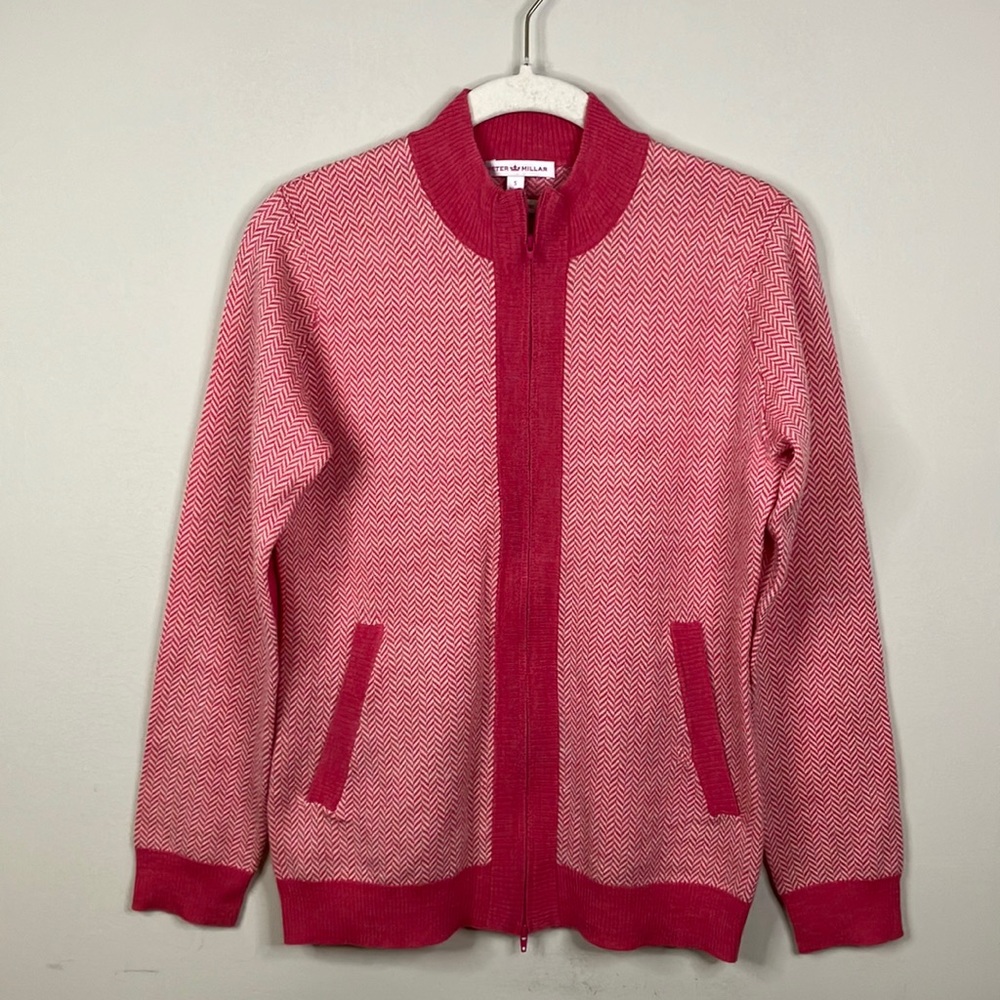 Peter Millar merino wool zip up cardigan